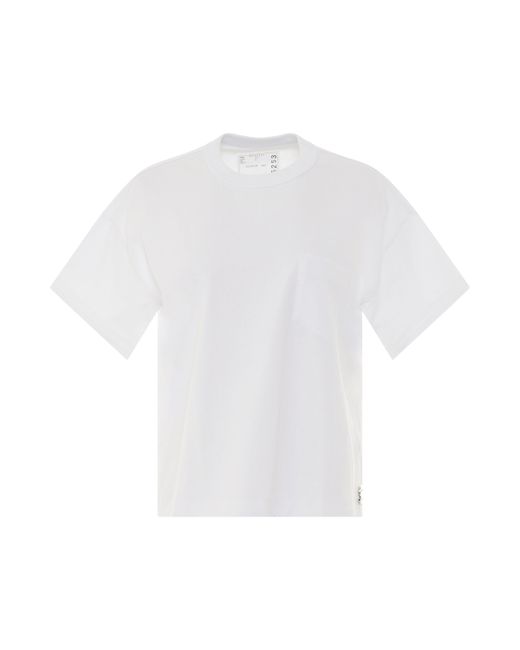 Sacai S Studs Cotton Jersey T-Shirt