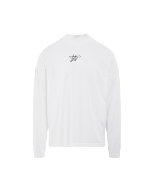 We11done High Neck WD Logo Long Sleeve T-Shirt