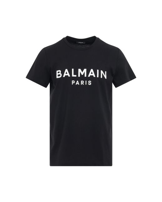 Balmain Printed Logo Classic Fit Eco T-Shirt Black BLACK