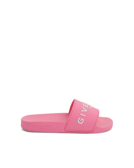 Givenchy Logo Slide Flat Sandals Bright BRIGHT