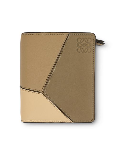 Loewe Puzzle Compact Zip Wallet Classic Calfskin Clay Butter CLAY BUTTER OS