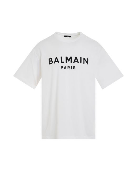 Balmain Logo Printed Straight Fit T-shirt Black BLACK