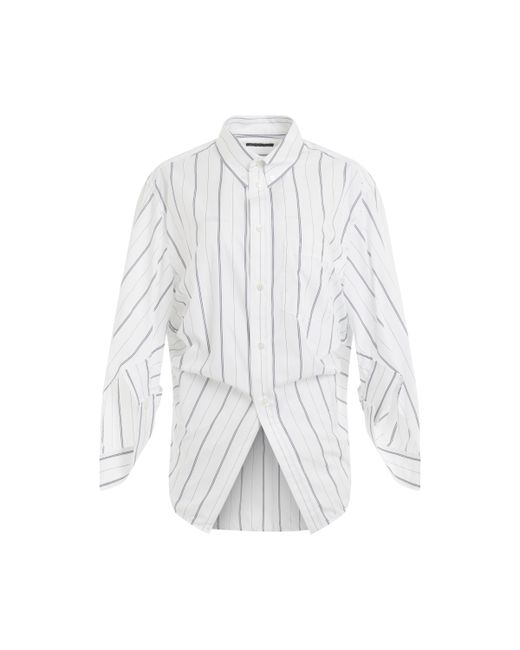 Balenciaga Stripe Wing Shirt White/Navy WHITE/NAVY