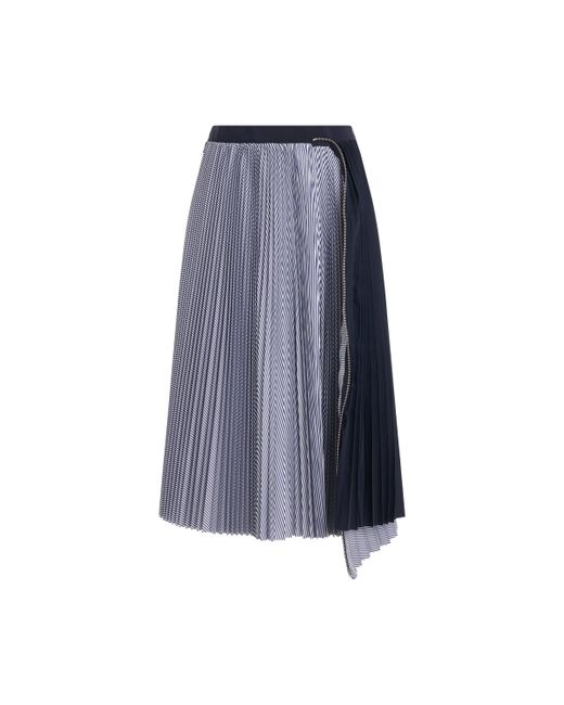 Sacai Cotton Zipper Skirt Stripe STRIPE