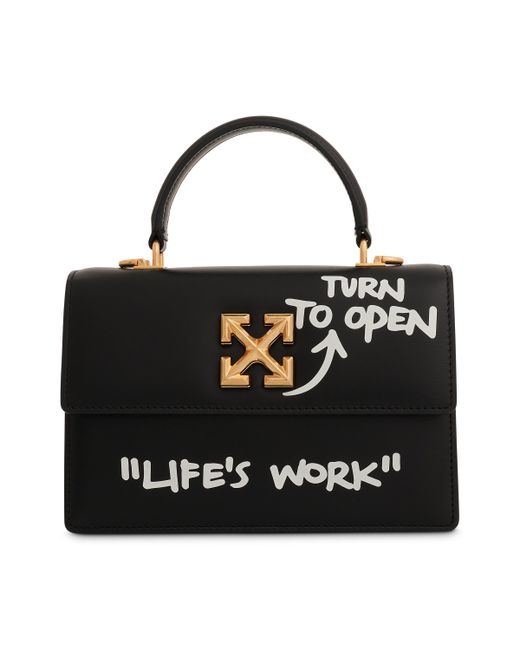 Off-White Jitney 1.4 Top Handle Quote Bag Black BLACK OS