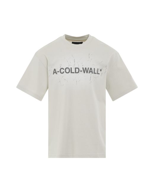A-Cold-Wall Cracked Logo T-Shirt Oatmeal OATMEAL