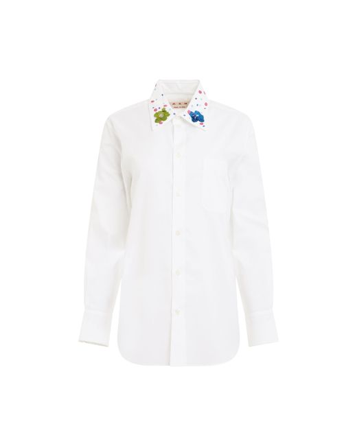 Marni Sequined Collar Cotton Shirt Lily LILY