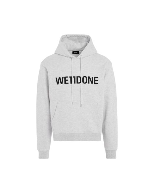 We11done Basic Logo Fitted Hoodie Grey GREY