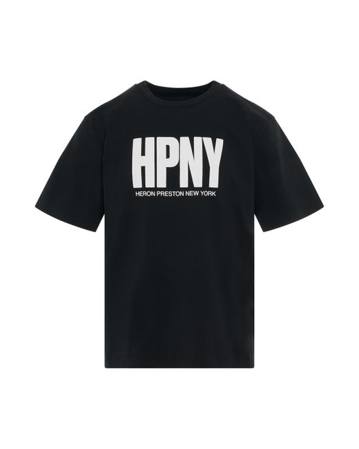 Heron Preston HPNY Print Regular Fit Short Sleeve T-Shirt Black BLACK