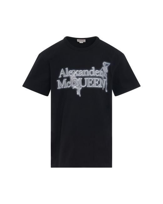 Alexander McQueen Neon Skeleton T-Shirt Black BLACK