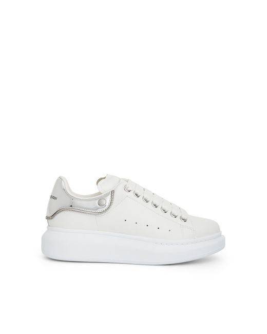 Alexander McQueen Larry Oversized Mirror Sneaker White WHITE