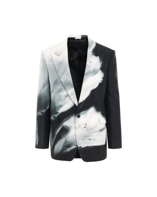 Alexander McQueen Luminous Print Suit Jacket Black/White BLACK/WHITE