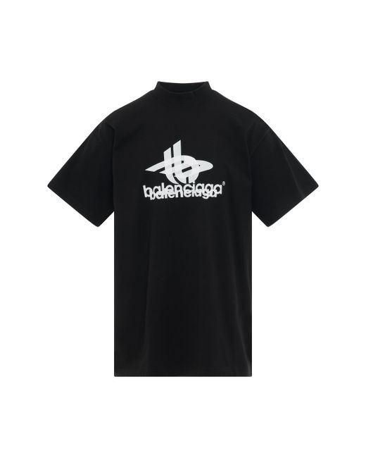 Balenciaga Layered Sports Logo Oversized T-Shirt Black BLACK