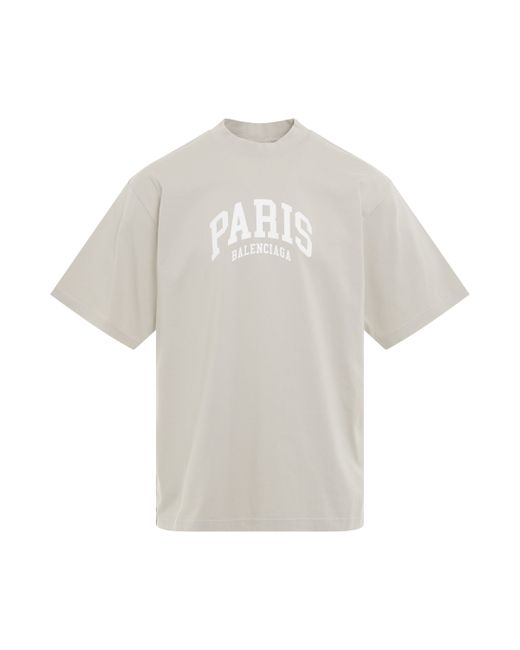 Balenciaga Cities Paris Medium Fit T-Shirt Shell SHELL