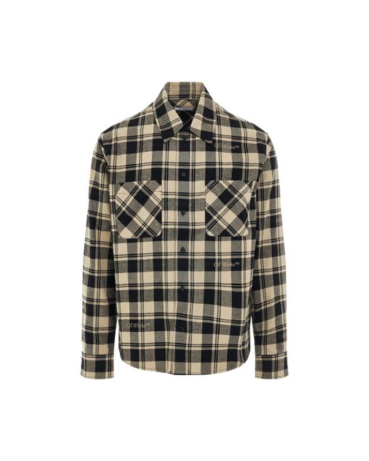 Off-White Check Flannel Shirts