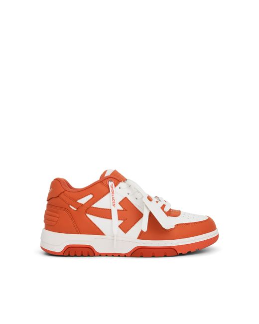 Off-White Out of Office Calf Leather Sneakers Orange ORANCE