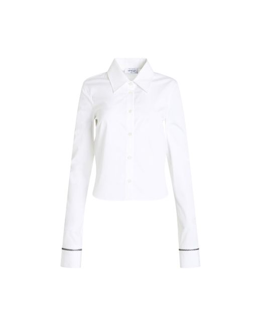 Off-White Poplin Zip Cuff Shirt