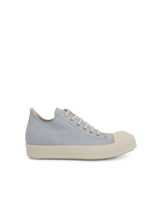 Rick Owens DRKSHDW Shaggy Cotton Suede Low Sneakers Oyster/Milk OYSTER/MILK