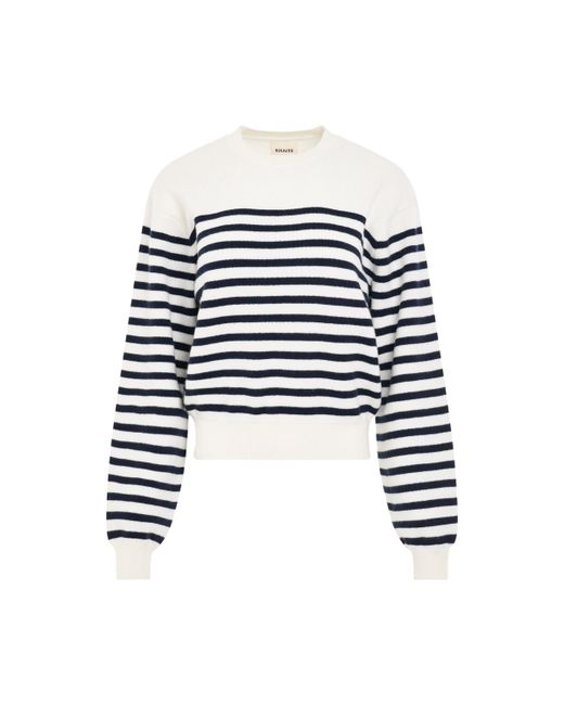 Khaite Viola Knit Sweater Ivory Navy Stripe IVORY/NAVY STRIPE