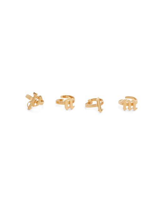 Palm Angels Gothic Palm Rings Set Gold GOLD OS