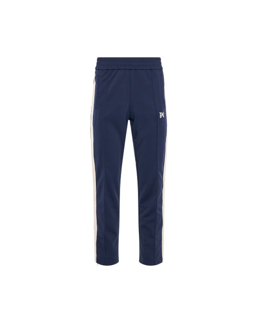 Palm Angels Monogram Embroidered Track Pants Navy NAVY