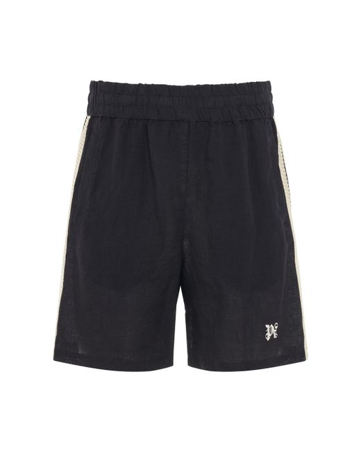 Palm Angels Monogram Embroidered Track Shorts
