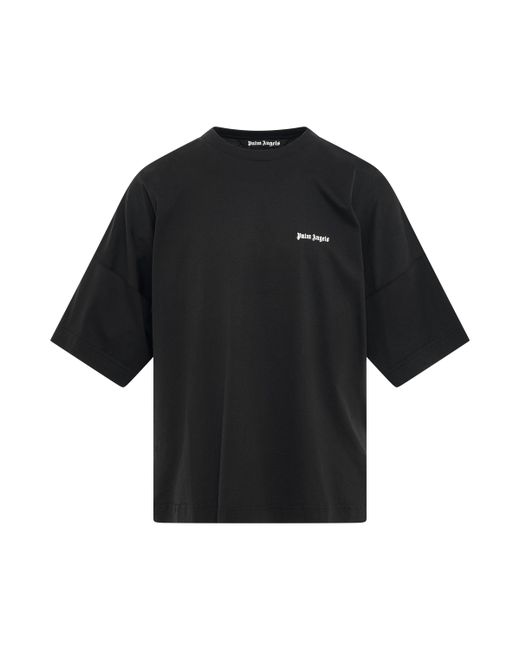 Palm Angels Embroidered Logo Oversized T-Shirt Black BLACK
