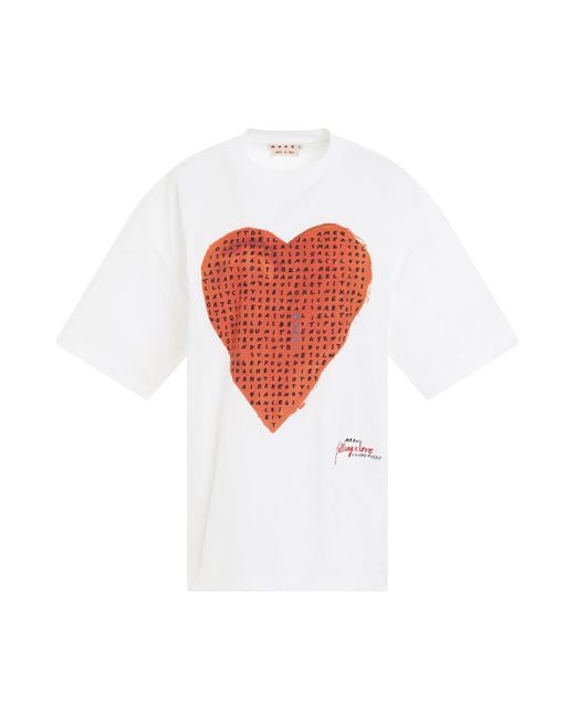 Marni Heart Print T-Shirt Lily LILY