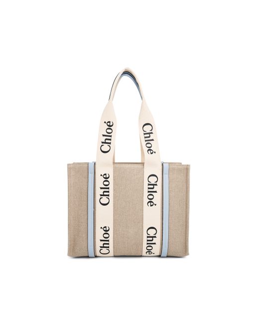 Chloé Medium Woody Tote Bag White 1 OS