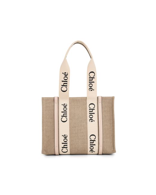 Chloé Medium Woody Tote Bag Cement OS