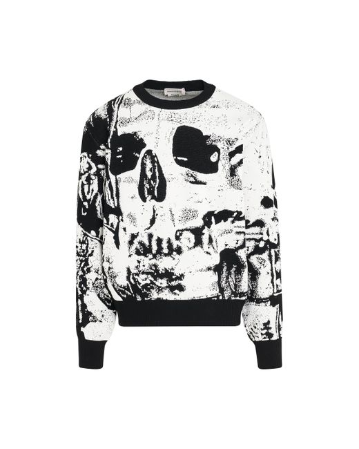 Alexander McQueen Skull Print Sweatshirt Ivory/Black IVORY/BLACK