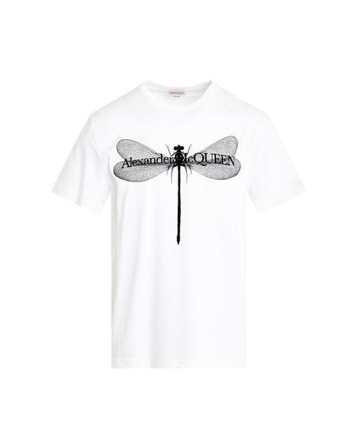 Alexander McQueen Dragonfly Print T-Shirt Black BLACK