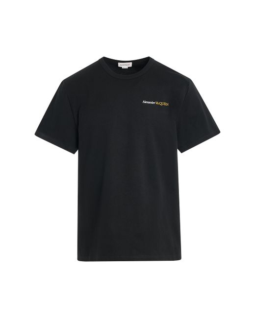 Alexander McQueen Small Logo T-Shirt Black/Gold BLACK/GOLD