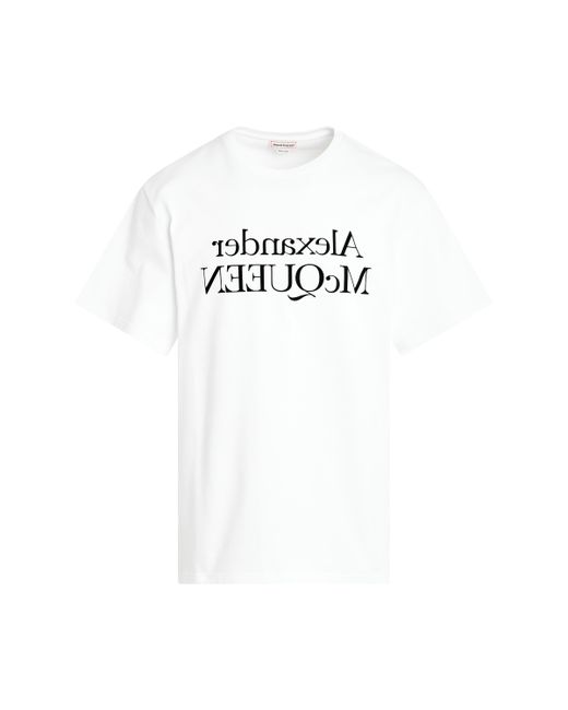 Alexander McQueen Reflected Logo T-Shirt Black BLACK