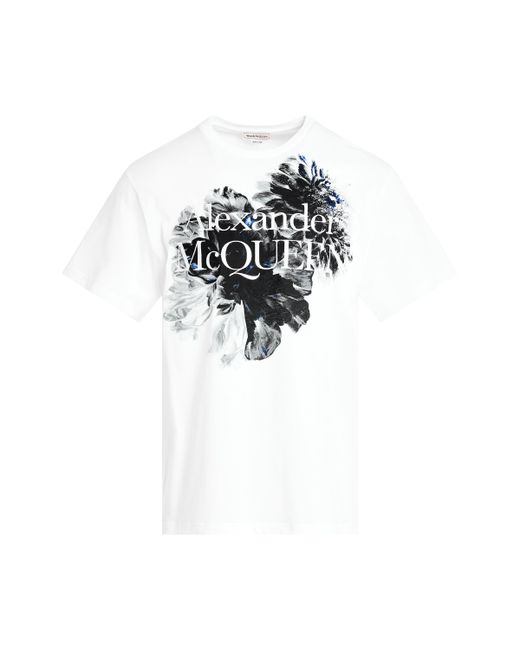 Alexander McQueen Print T-Shirt White/Black WHITE/BLACK