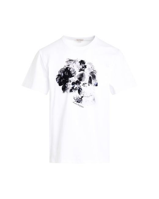 Alexander McQueen Dutch Print T-Shirt White/Black WHITE/BLACK