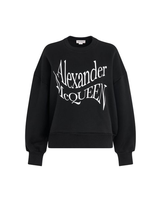 Alexander McQueen Warped Print Sweatshirt
