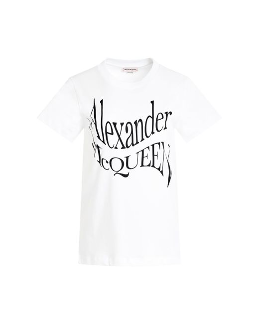 Alexander McQueen Warped Print T-Shirt