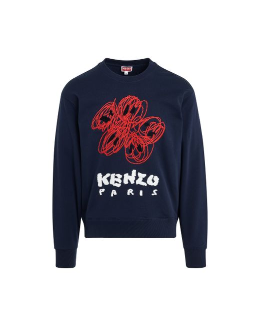 Kenzo Drawn Varsity Classic Sweatshirt Midnight MIDNIGHT