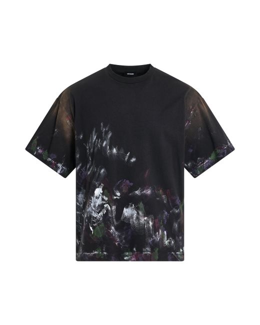 We11done Multi-Coloured Painted T-Shirt Black BLACK