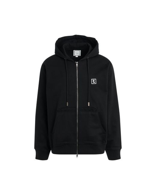 Wooyoungmi Logo Embroidered Zip Hoodie