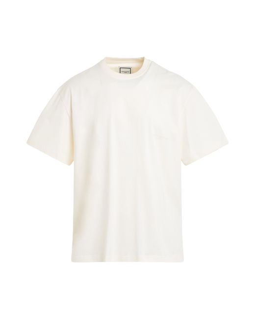Wooyoungmi Leather Patch T-Shirt Ivory IVORY