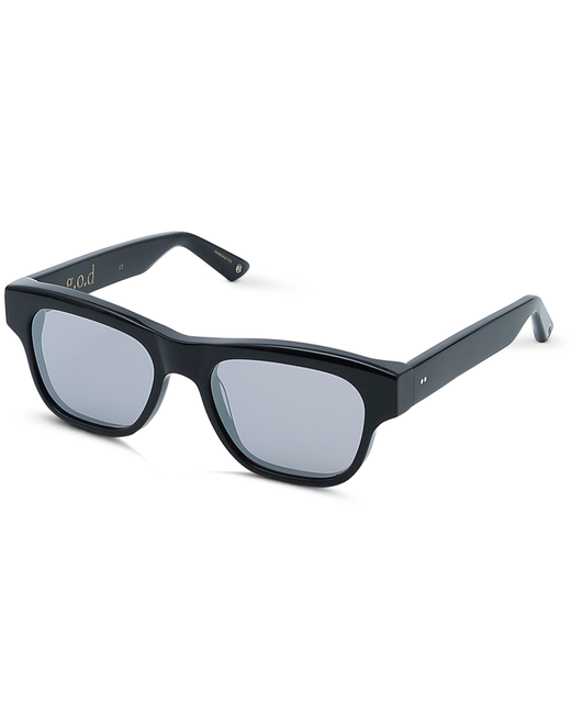 G.O.D G. O.D Seventeen Black Sunglass with Grey Flash Lens BLACK OS