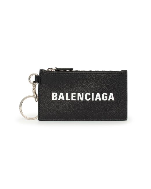 Balenciaga Cash Card Case On Keyring Black BLACK OS