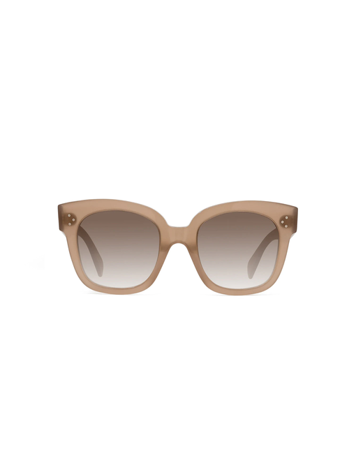 Celine CL4002UN Square Sunglasses with Gradient Burgundy Lens Light Brown LIGHT BROWN OS