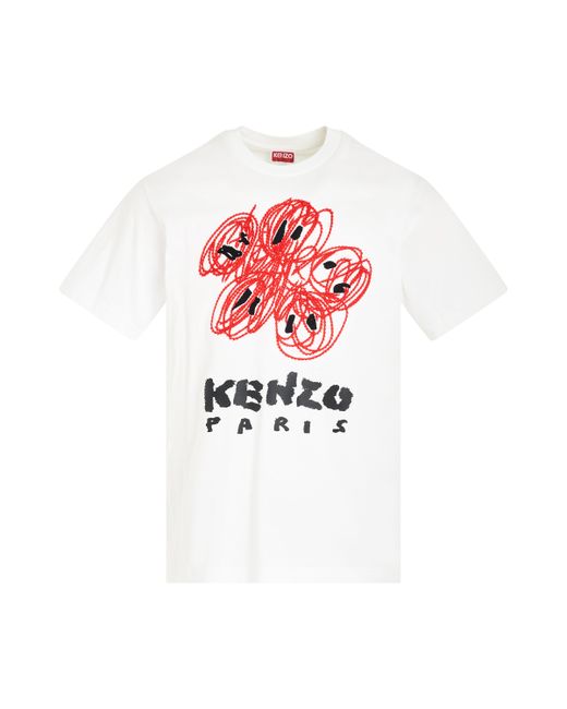 Kenzo Drawn Varsity Classic T-Shirt Off OFF