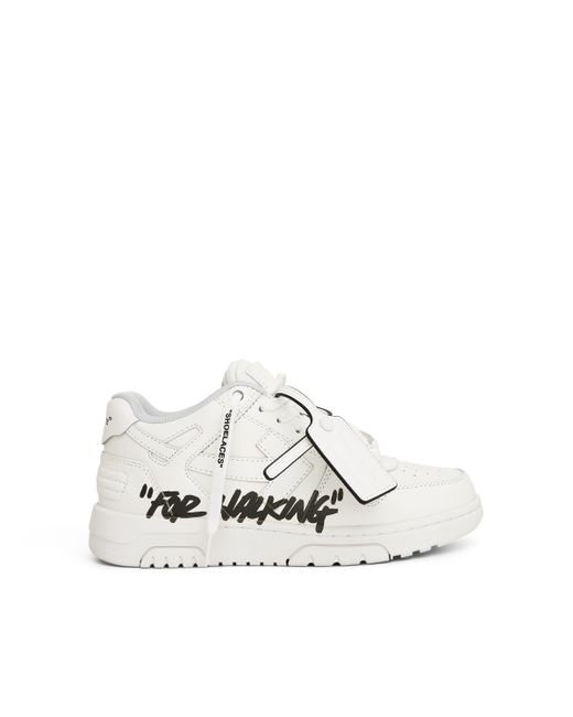 Off-White Out of Office For WALKING Leather Sneaker Black BLACK