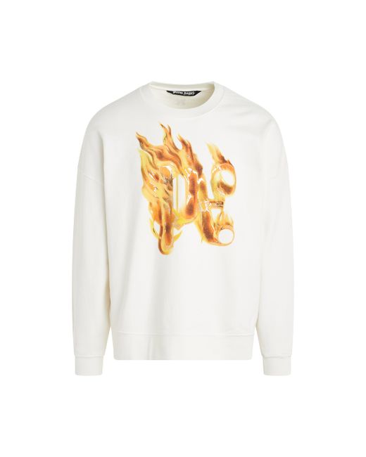 Palm Angels Burning Monogram Sweatshirt Off OFF