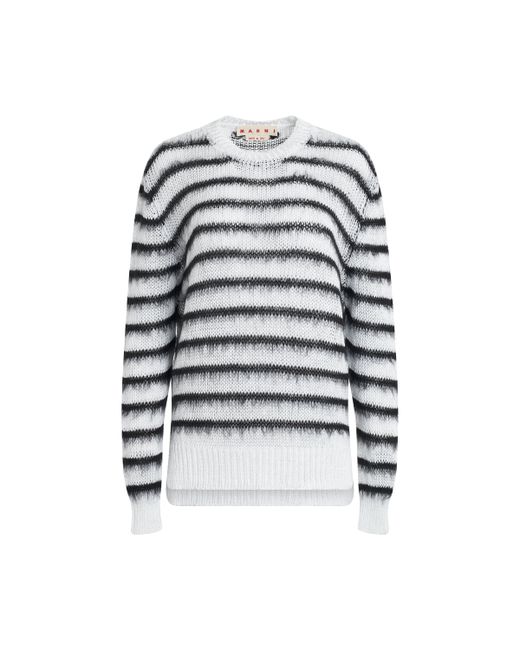 Marni Stripe Knitted Sweater Black BLACK