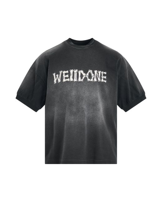 We11done Washed Ribbed Logo T-Shirt
